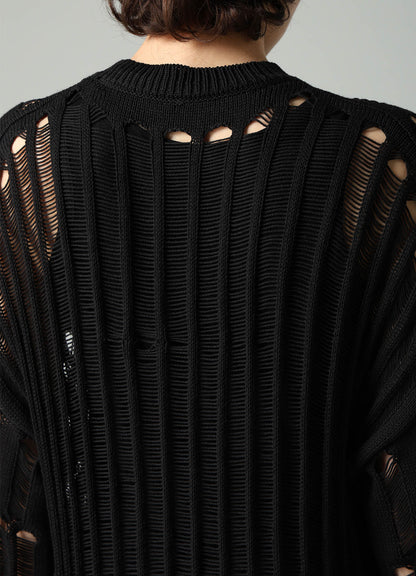 OFFSET PATTERN KNIT BLOUSON