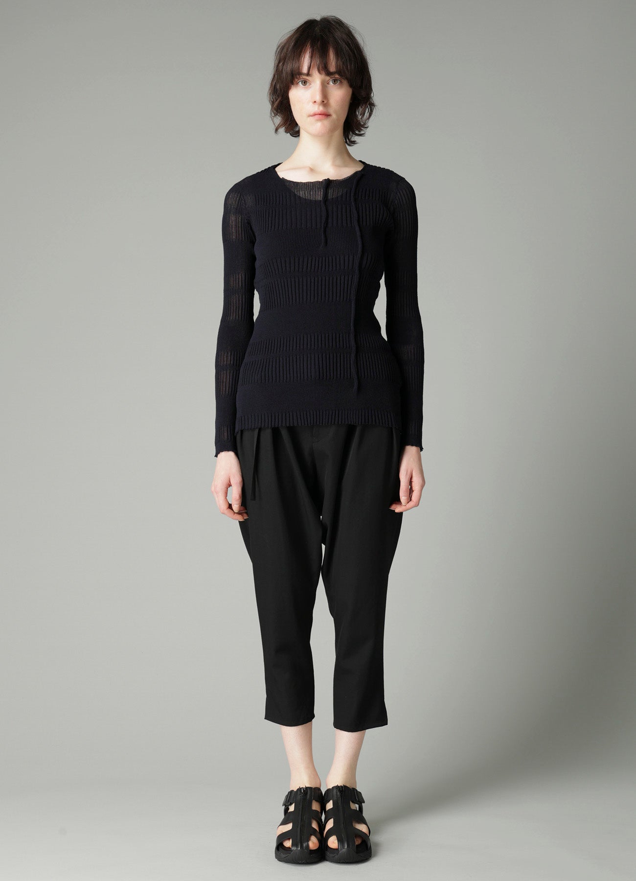 RIB TUCK D ROUND NECK PO