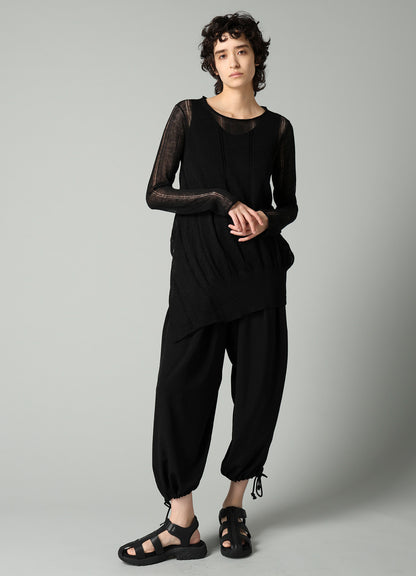 STRIPE PATTERN ASM KNIT PULLOVER