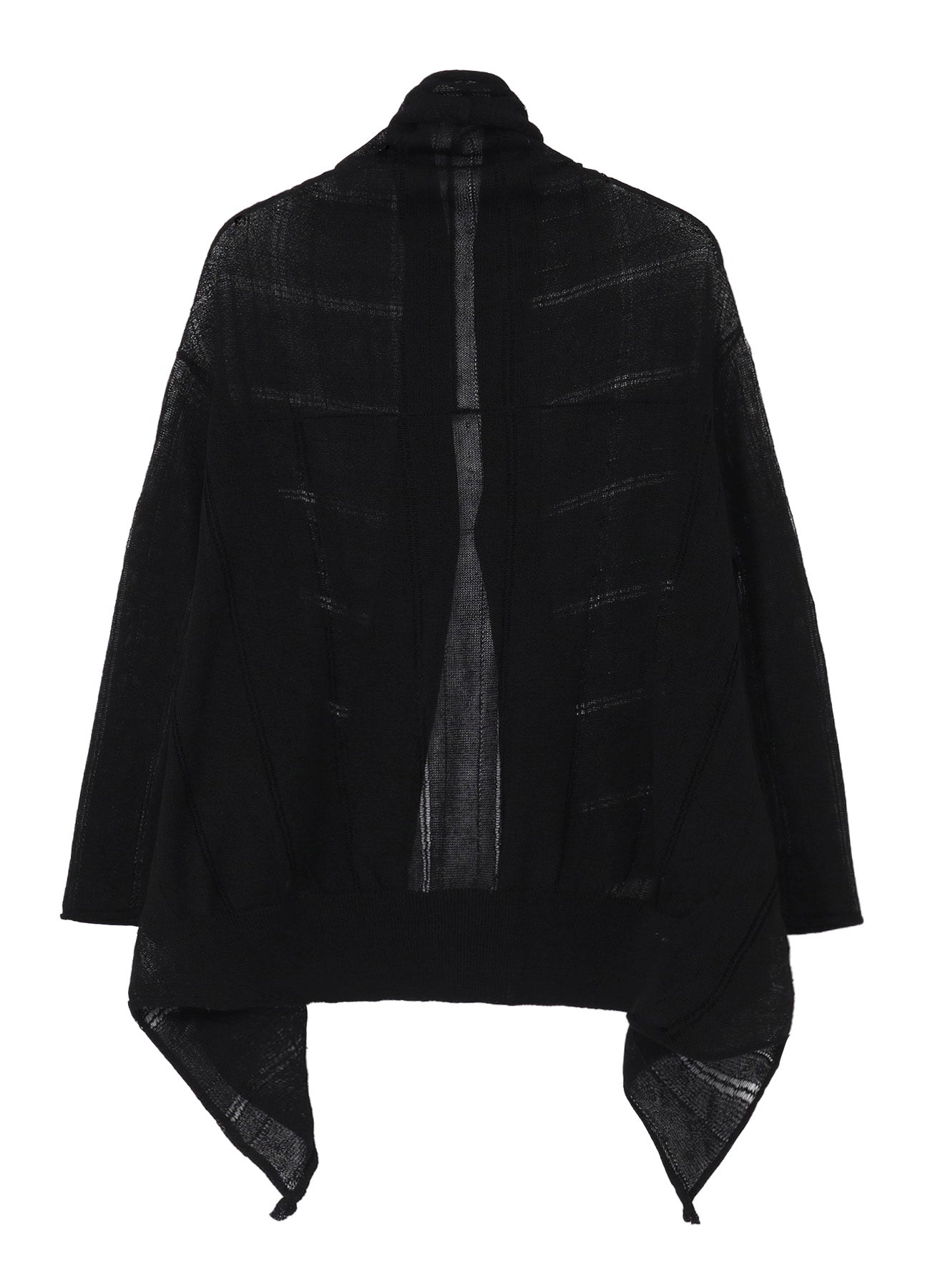 STRIPE PATTERN DRAPED CARDIGAN