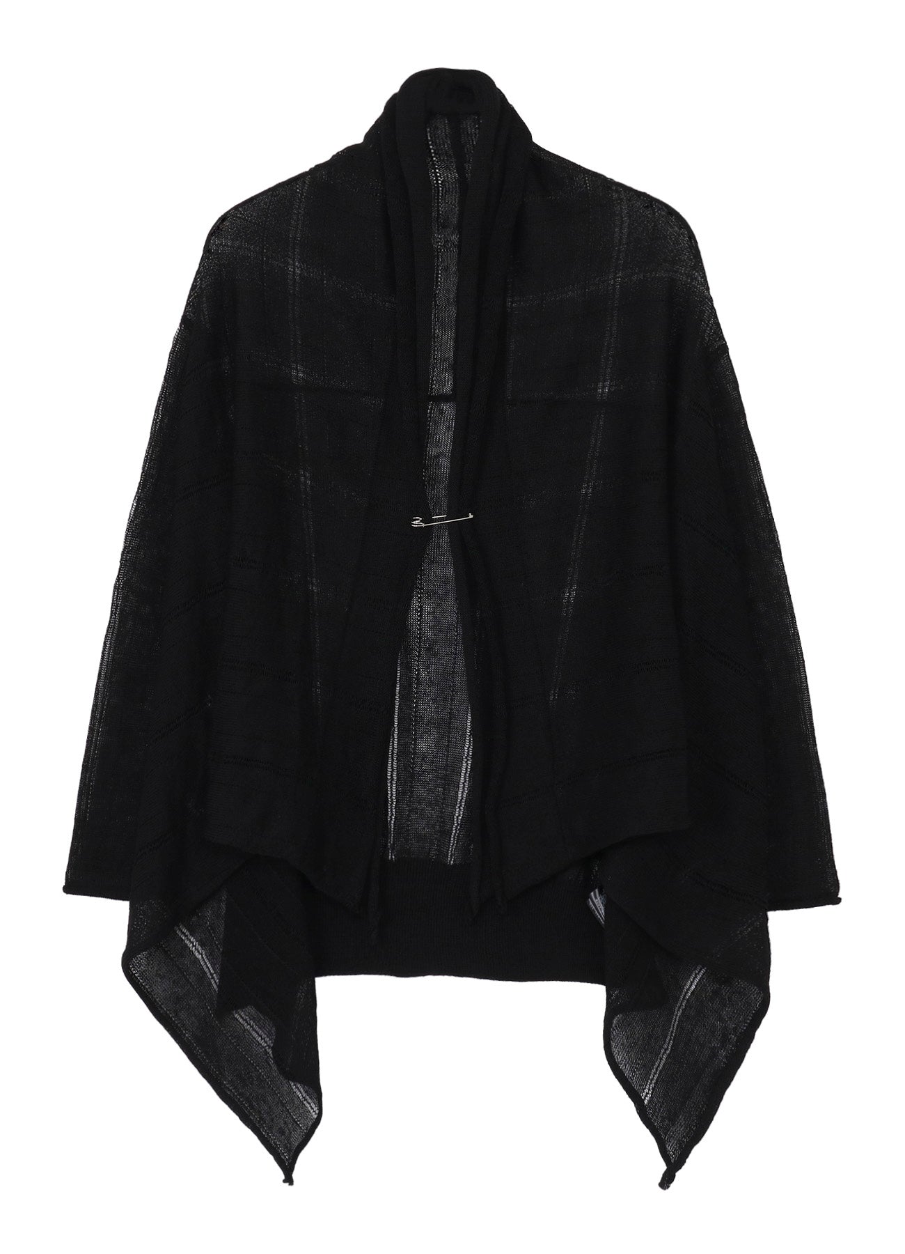 STRIPE PATTERN DRAPED CARDIGAN