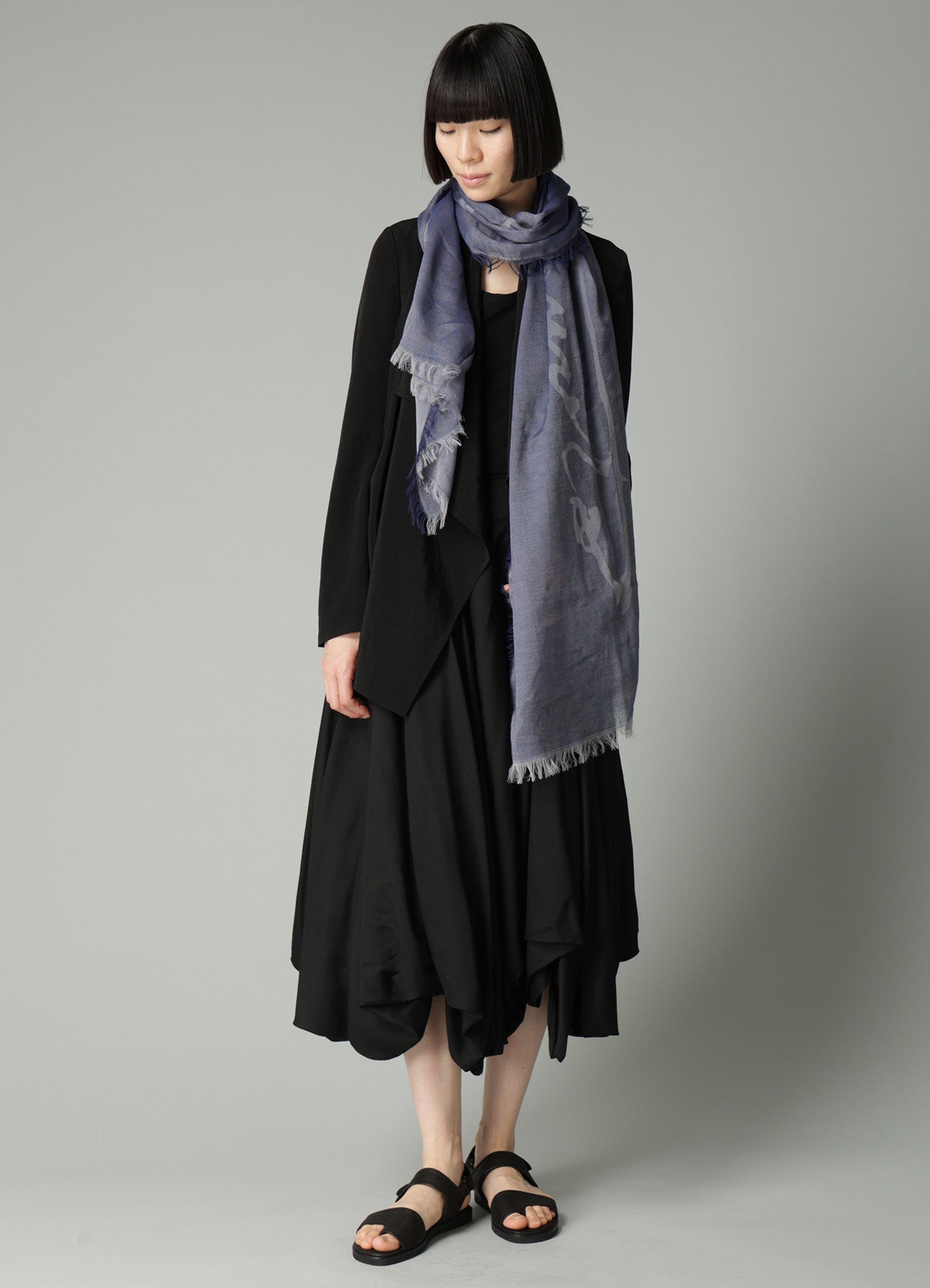 COTTON JACQUARD SIGNATURE STOLE – THE SHOP YOHJI YAMAMOTO