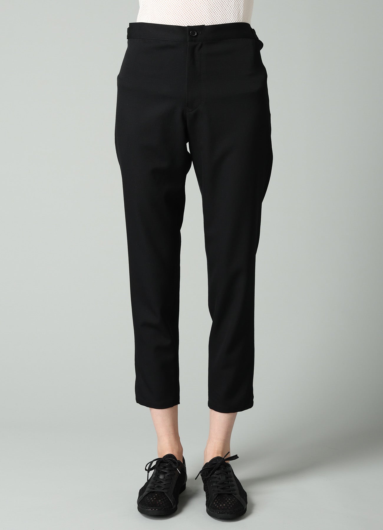 GABARDINE STRAIGHT SLIM PANTS