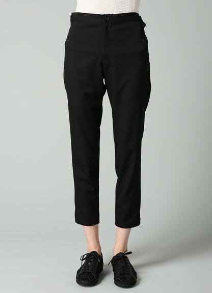 GABARDINE STRAIGHT SLIM PANTS