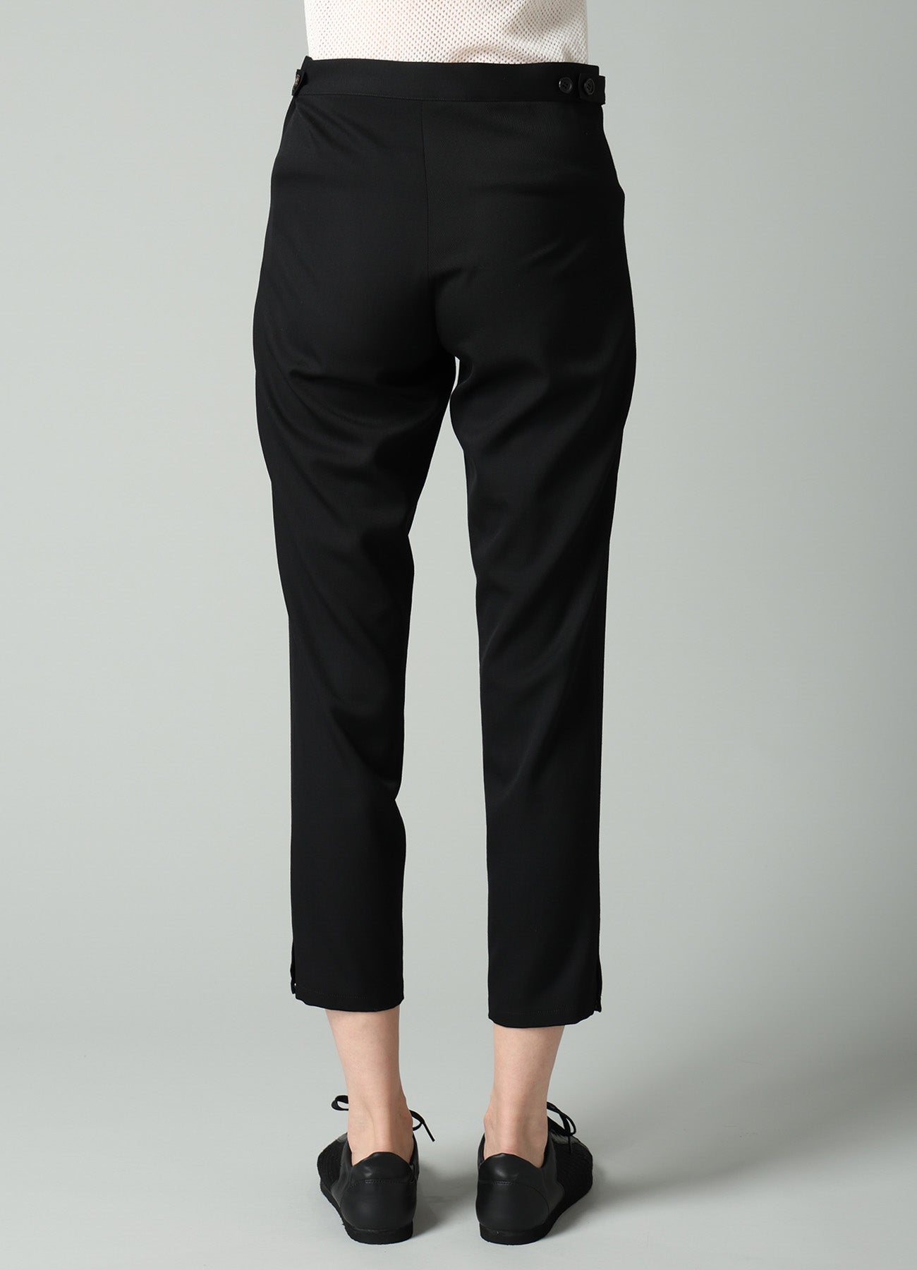 GABARDINE STRAIGHT SLIM PANTS