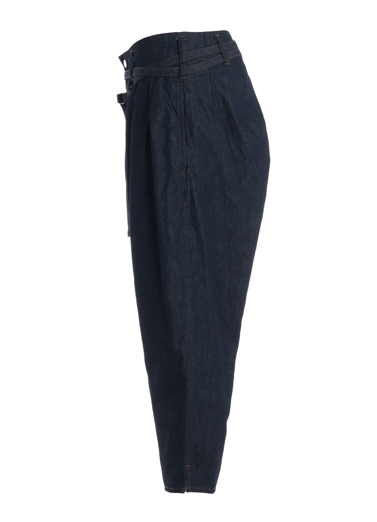 8OZ BIO DENIM SLIM BELTED POINT PANTS