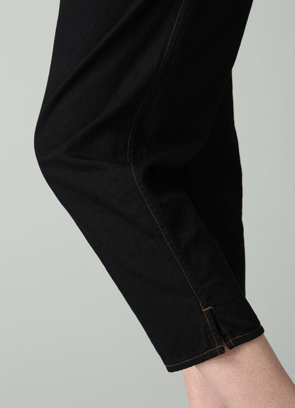 8OZ BIO DENIM SLIM BELTED POINT PANTS