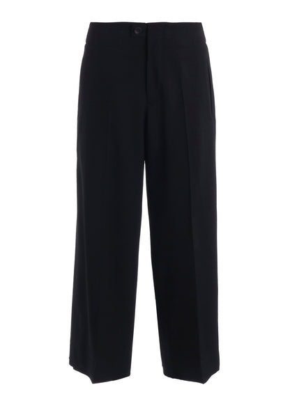 WOOL GABARDINE WIDE PANTS