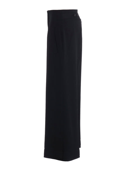 WOOL GABARDINE WIDE PANTS