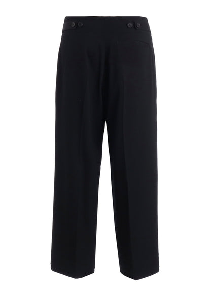 WOOL GABARDINE WIDE PANTS