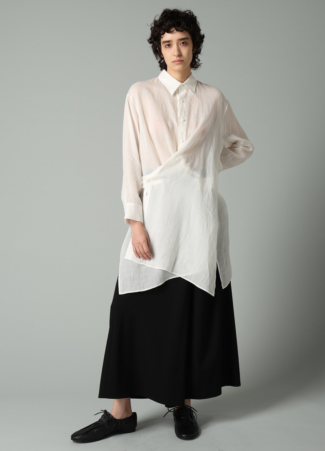 GABARDINE R WRAP SKIRT PANTS B – THE SHOP YOHJI YAMAMOTO