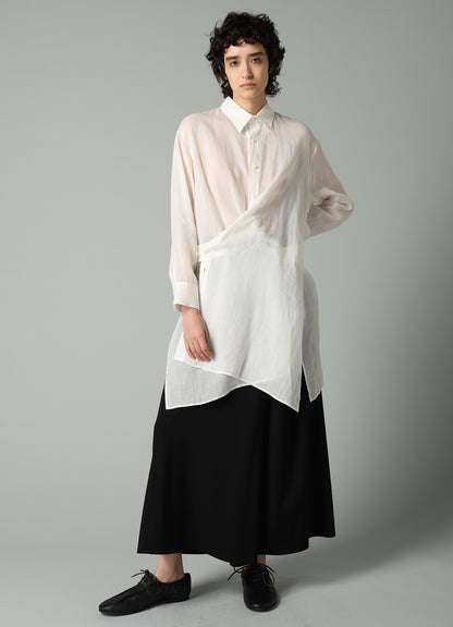 GABARDINE R WRAP SKIRT PANTS B