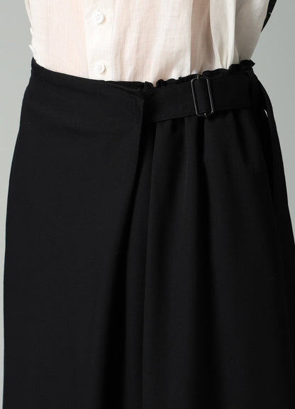 GABARDINE R WRAP SKIRT PANTS B