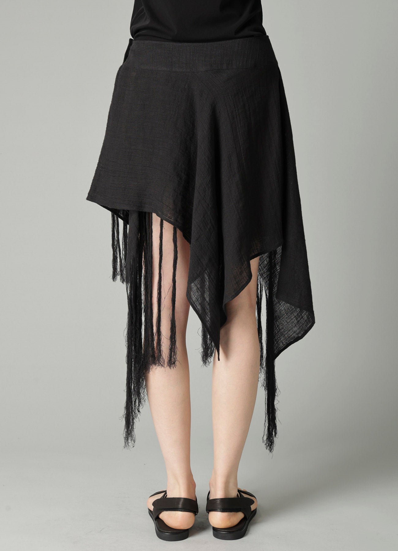 CRINKLE Li GAUZE LAYERED FRINGE SKIRT