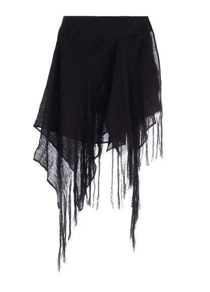 CRINKLE Li GAUZE LAYERED FRINGE SKIRT