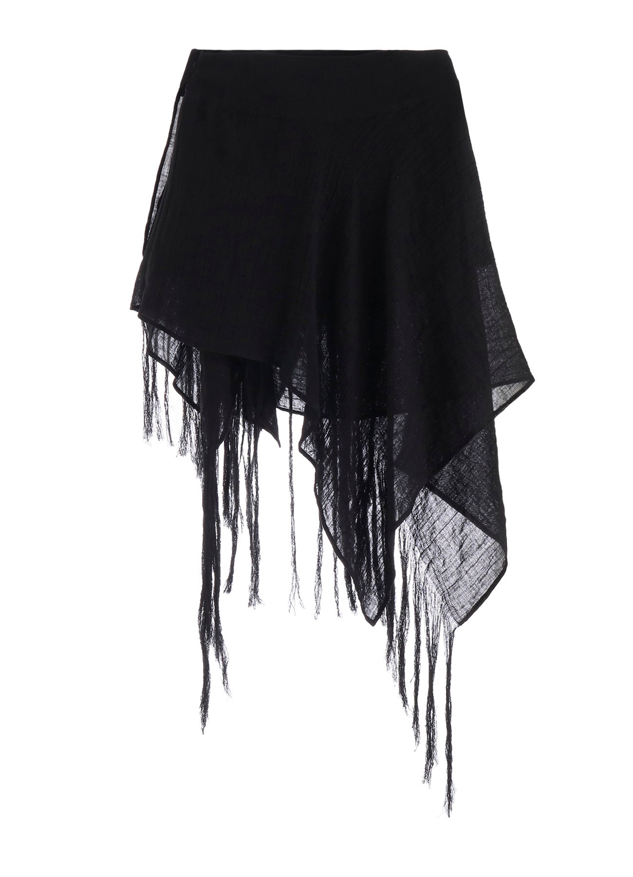 CRINKLE Li GAUZE LAYERED FRINGE SKIRT
