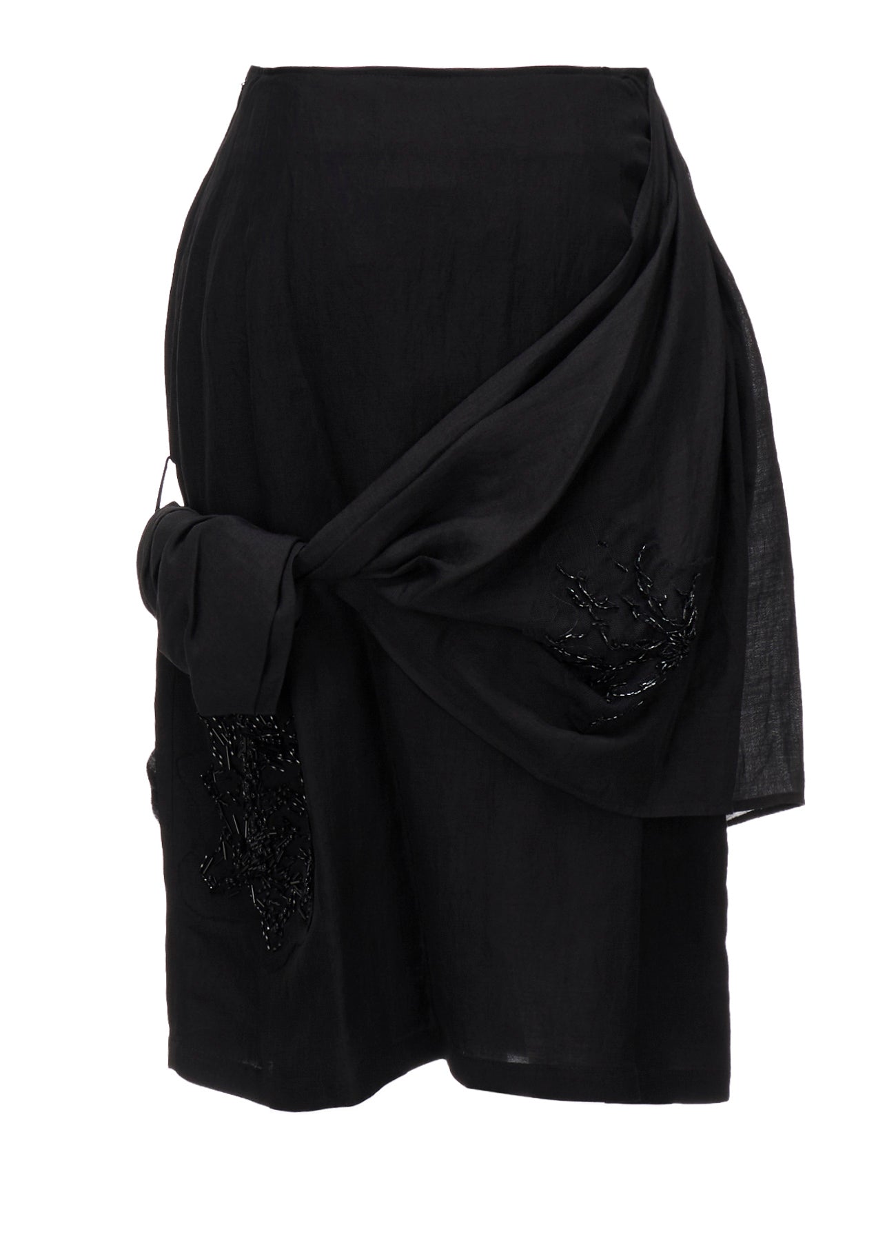 Ra LAWN BEADS POINT DRAPED SKIRT