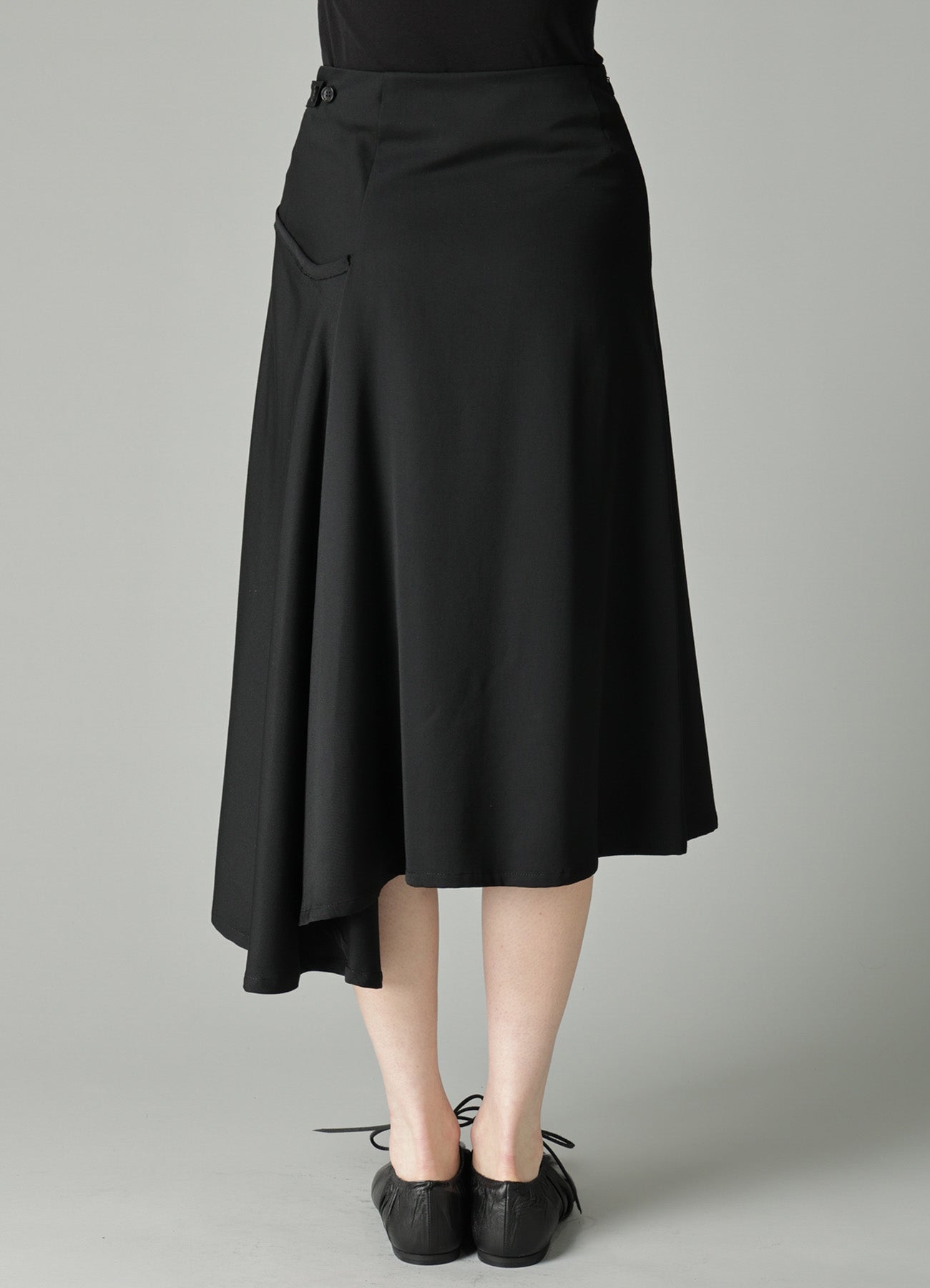 GABARDINE LB DRAPED D SKIRT
