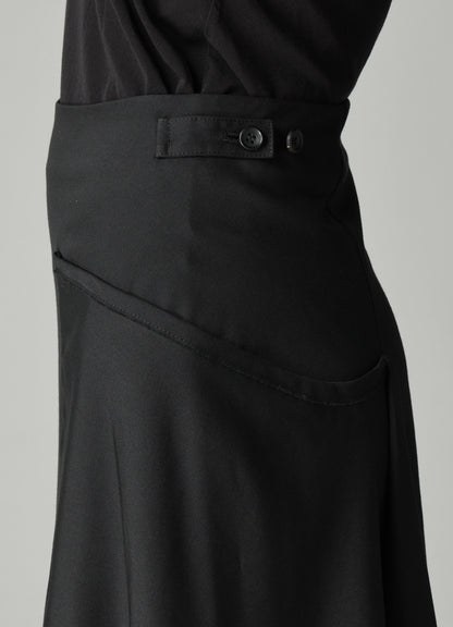 GABARDINE LB DRAPED D SKIRT