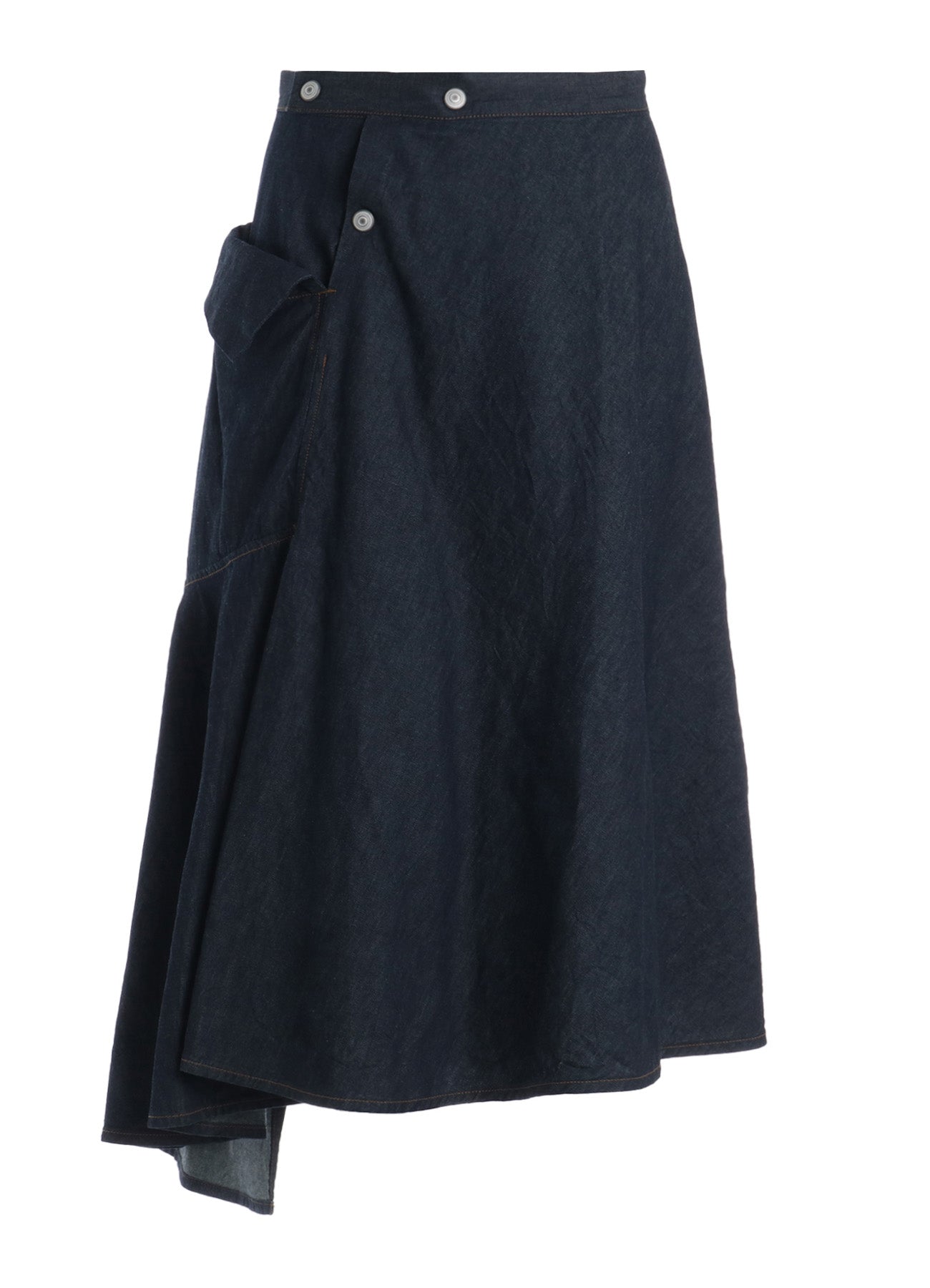 8OZ BIO DENIM FLARE WRAP SKIRT