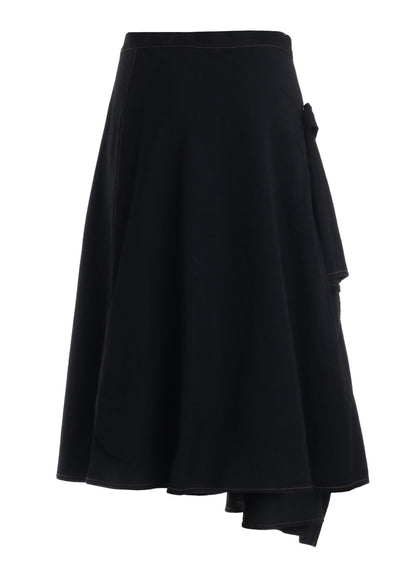 8OZ BIO DENIM FLARE WRAP SKIRT