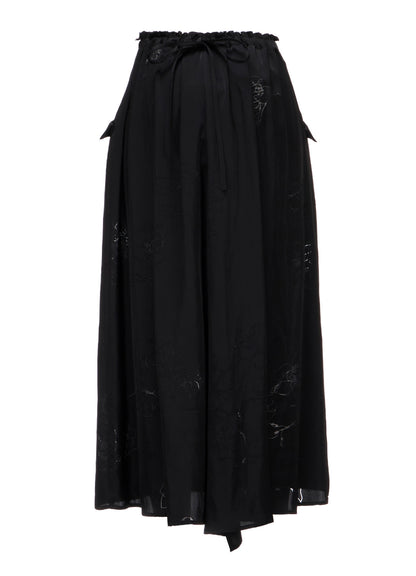 BACK-TIE GATHERED SKIRT