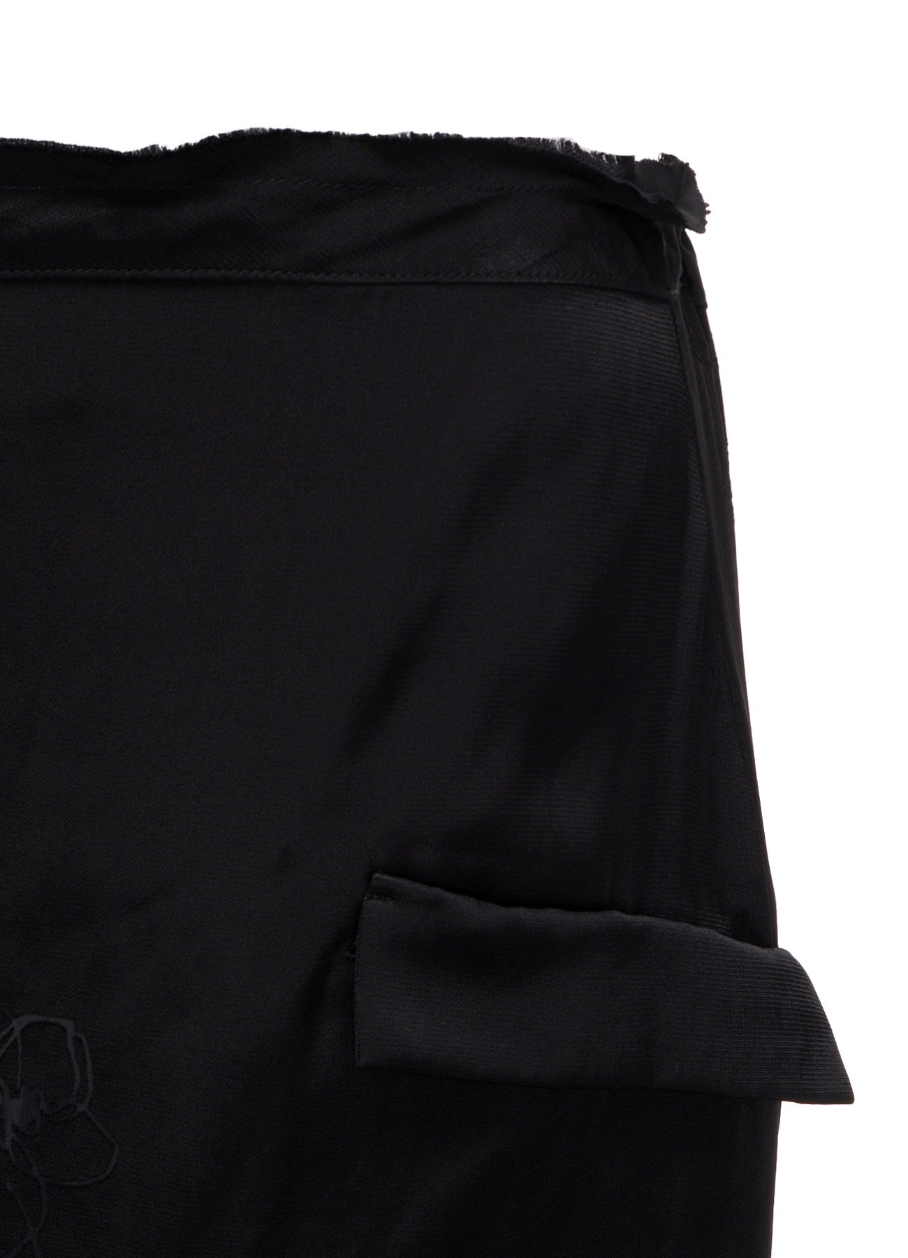 BACK-TIE GATHERED SKIRT