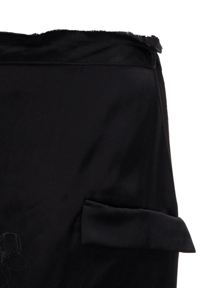BACK-TIE GATHERED SKIRT