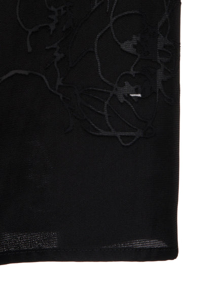 BACK-TIE GATHERED SKIRT