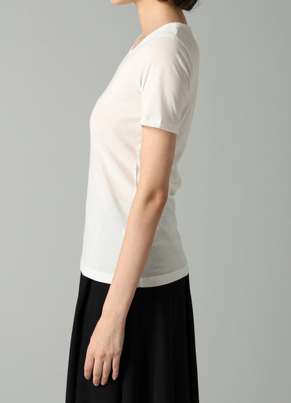 HIGH TWISTED SINGLE JERSEY SHORT SLV ROUND NECK T