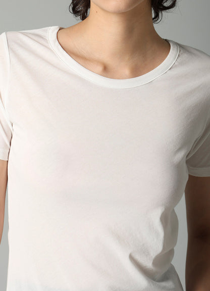 HIGH TWISTED SINGLE JERSEY SHORT SLV ROUND NECK T