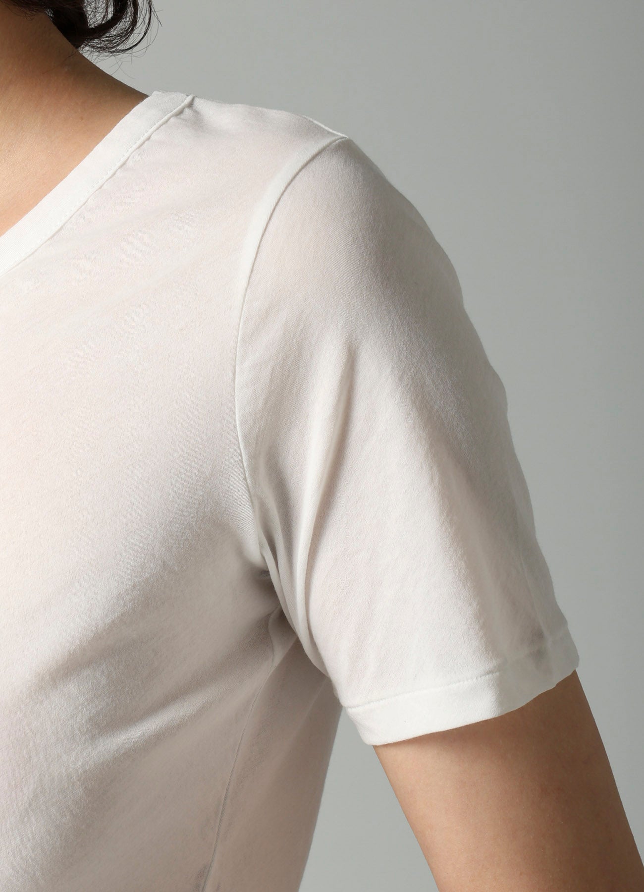 HIGH TWISTED SINGLE JERSEY SHORT SLV ROUND NECK T