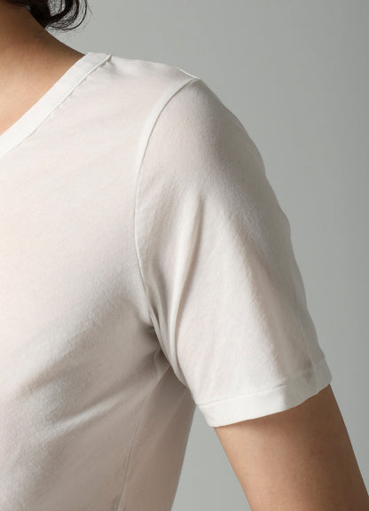 HIGH TWISTED SINGLE JERSEY SHORT SLV ROUND NECK T