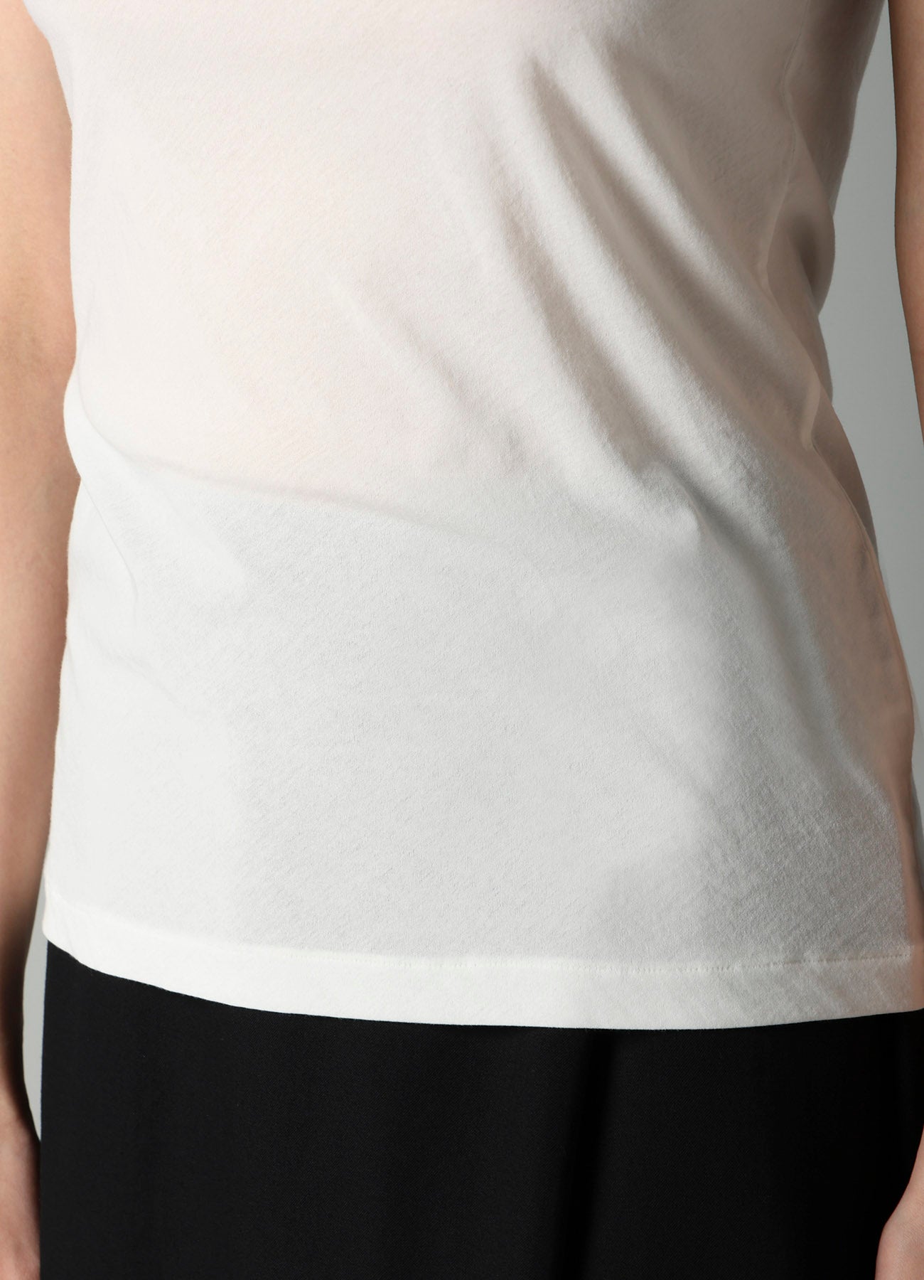 HIGH TWISTED SINGLE JERSEY SHORT SLV ROUND NECK T