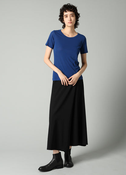 HIGH TWISTED SINGLE JERSEY SHORT SLV ROUND NECK T