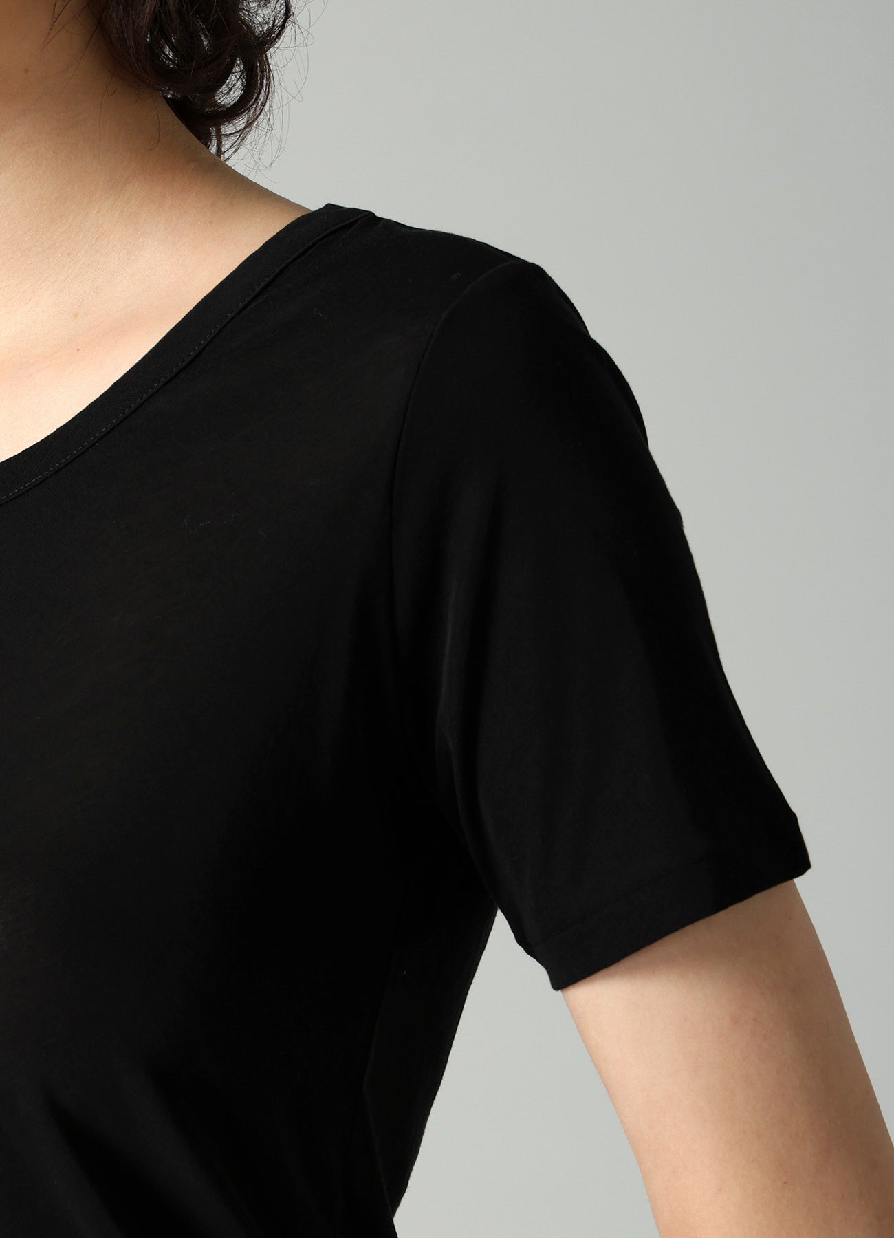 HIGH TWISTED SINGLE JERSEY SHORT SLV ROUND NECK T