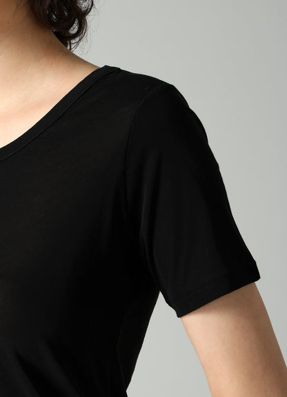 HIGH TWISTED SINGLE JERSEY SHORT SLV ROUND NECK T