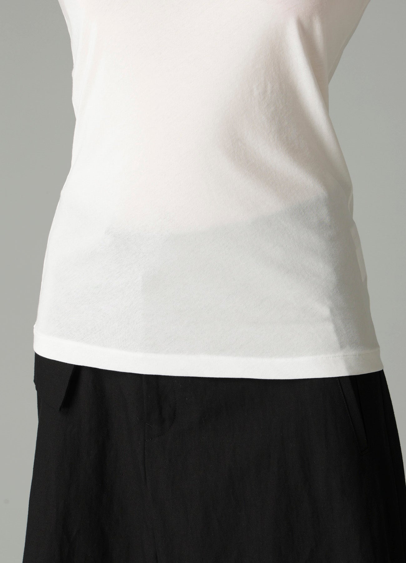 HIGH TWISTED SINGLE JERSEY LONG SLV ROUND NECK T