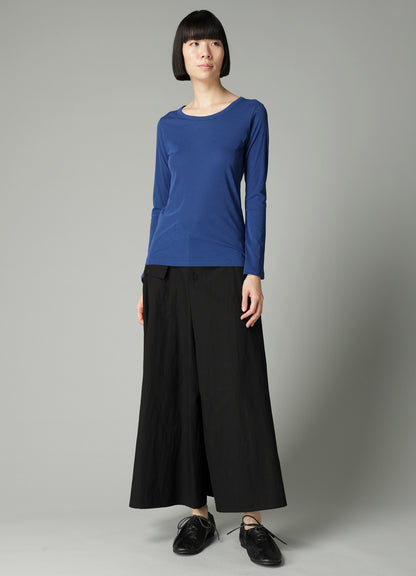 HIGH TWISTED SINGLE JERSEY LONG SLV ROUND NECK T