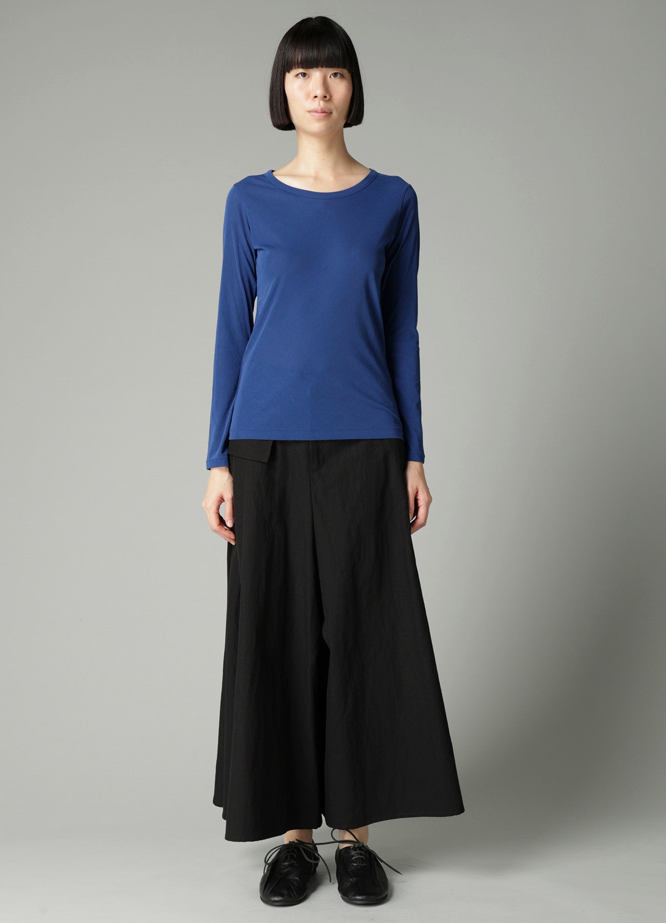 HIGH TWISTED SINGLE JERSEY LONG SLV ROUND NECK T