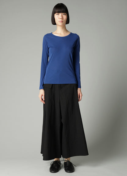 HIGH TWISTED SINGLE JERSEY LONG SLV ROUND NECK T