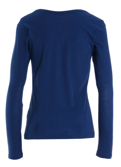 HIGH TWISTED SINGLE JERSEY LONG SLV ROUND NECK T