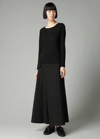 HIGH TWISTED SINGLE JERSEY LONG SLV ROUND NECK T