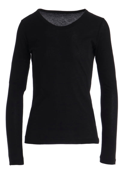 HIGH TWISTED SINGLE JERSEY LONG SLV ROUND NECK T