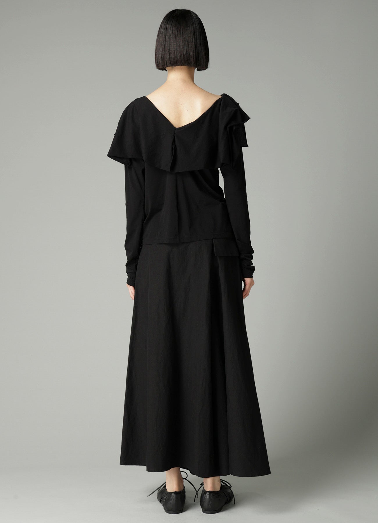 SUPIMA SINGLE JERSEY BIG COLLAR LONG SLV T