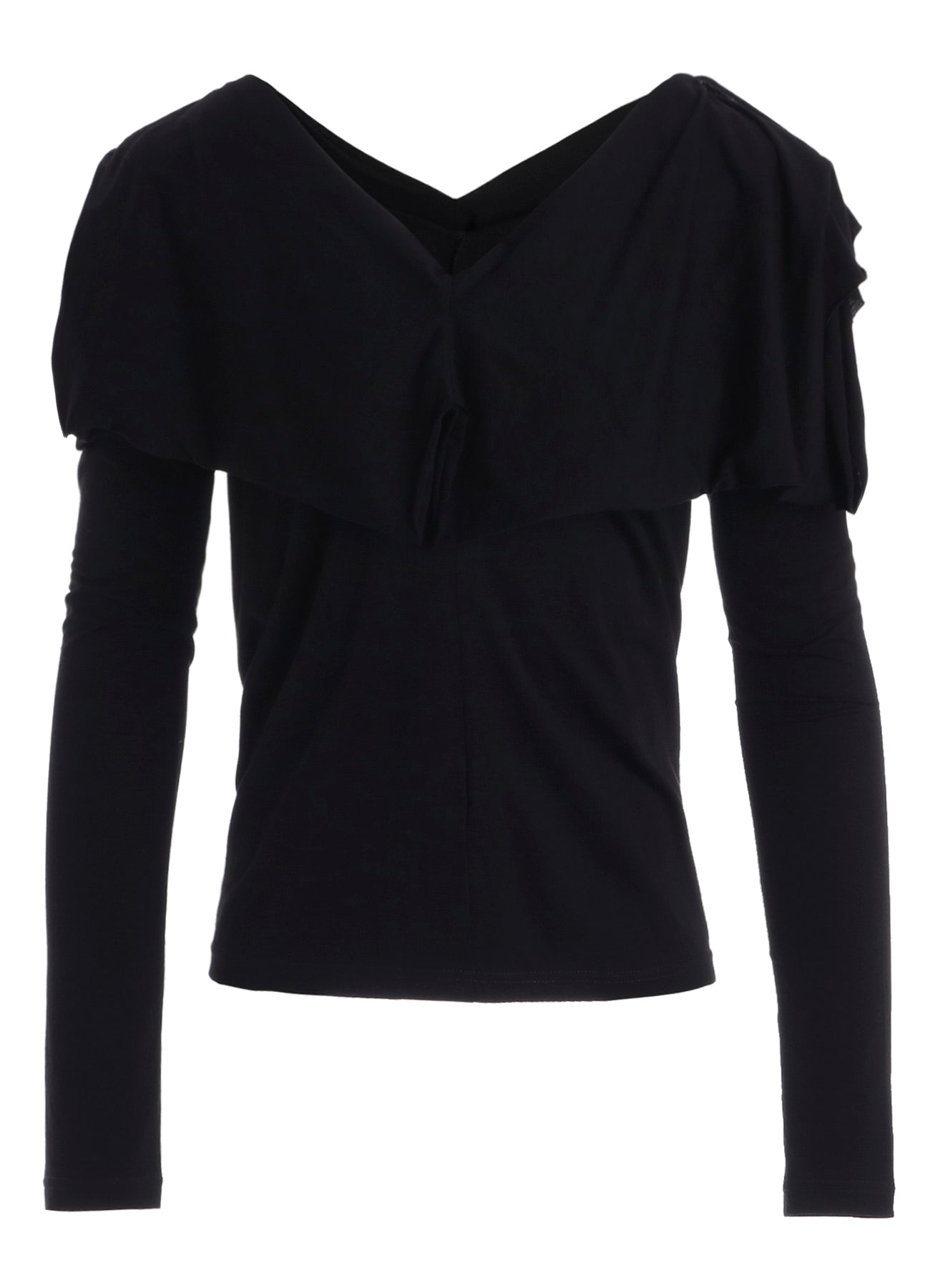 SUPIMA SINGLE JERSEY BIG COLLAR LONG SLV T