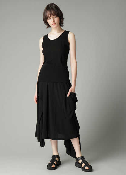 HIGH TWISTED SIINGLE JERSEY DRAPED SKIRT