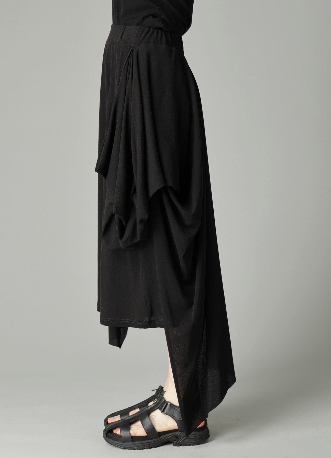 HIGH TWISTED SIINGLE JERSEY DRAPED SKIRT