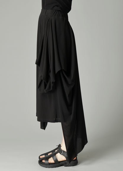HIGH TWISTED SIINGLE JERSEY DRAPED SKIRT
