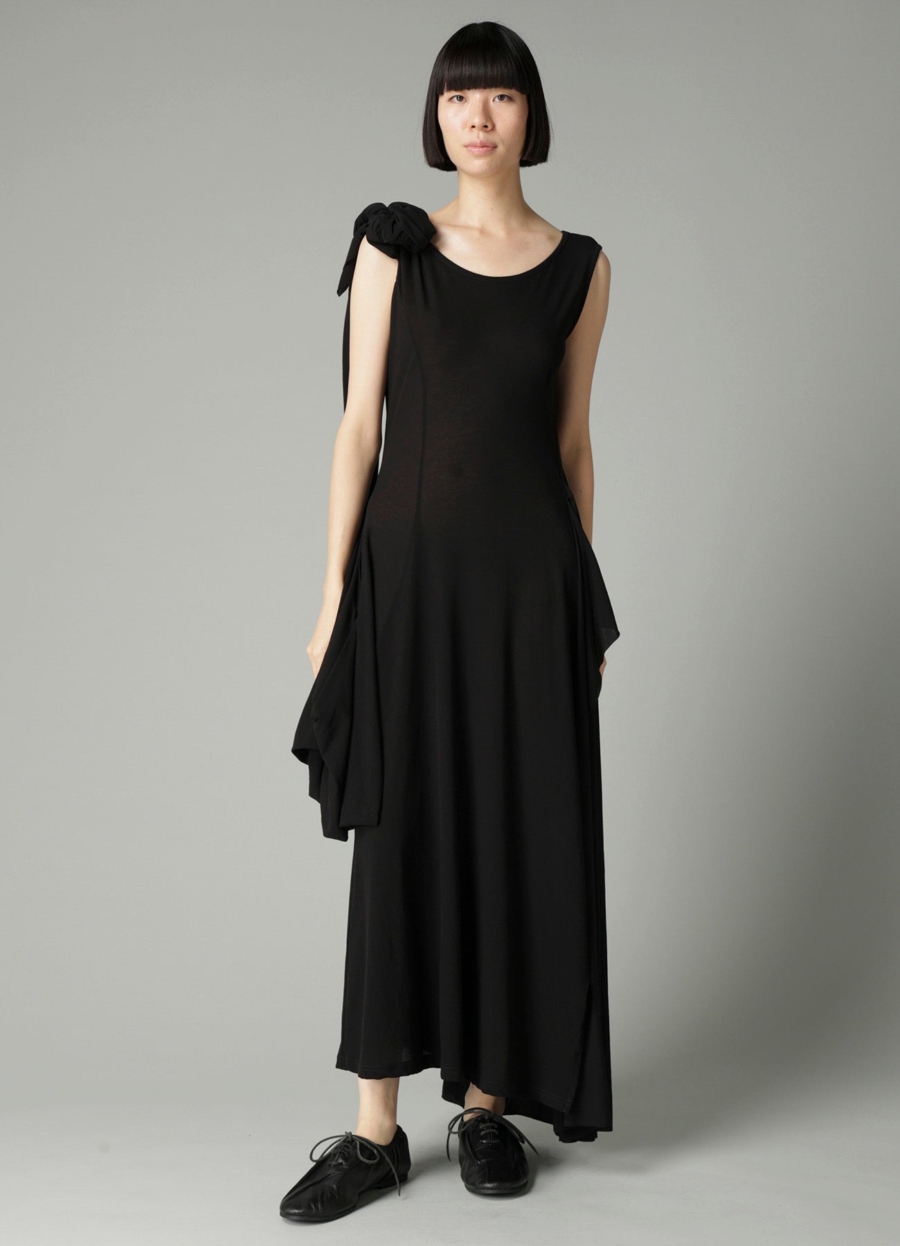 HIGH TWISTED SIINGLE JERSEY DRAPED DRESS